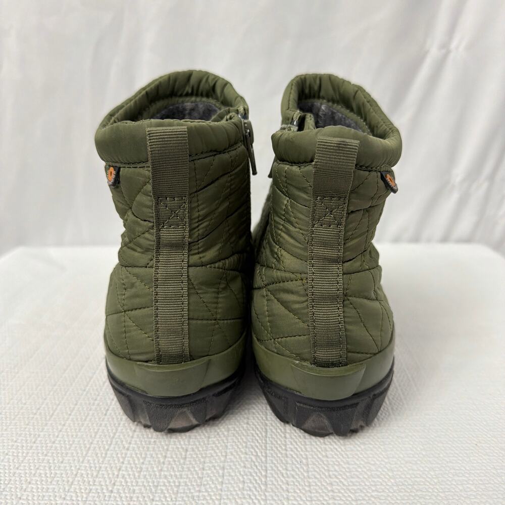 Bogs Boots Womens Size 7 Snowday II Green Quilted Insulated Waterproof Ankle - Picture 3 of 8